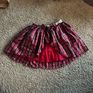 Circo Red Green Plaid Holiday Skirt
